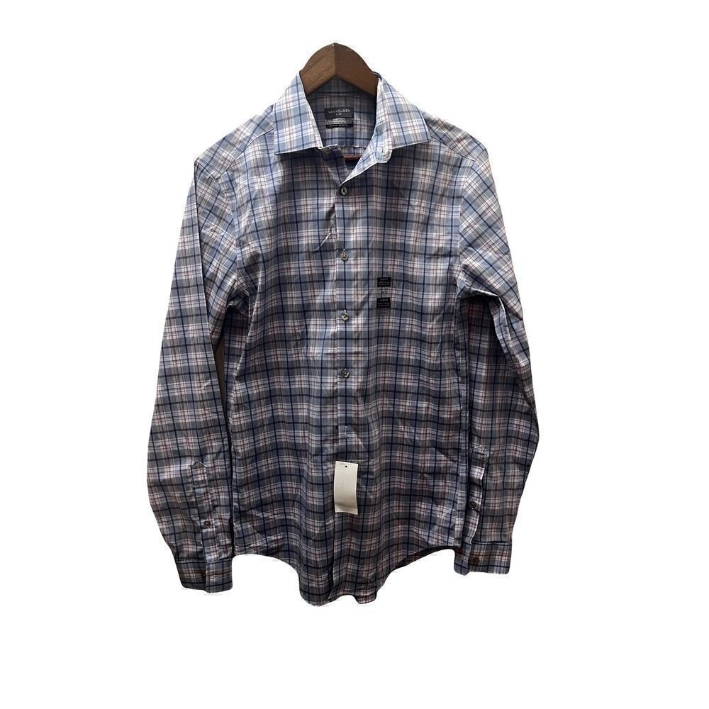 Van Heusen Flex  Blue Violet Long Sleeve Dress Shirt Size Small​